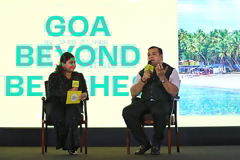 A session conducted by Nabiha Tasnim, Project Manager, Outlook Responsible Tourism, with Rohan Khaunte, Minister for Tourism, IT, E&C and Printing and Stationary,Government of Goa, on the topic, “Goa Beyond Beaches.”