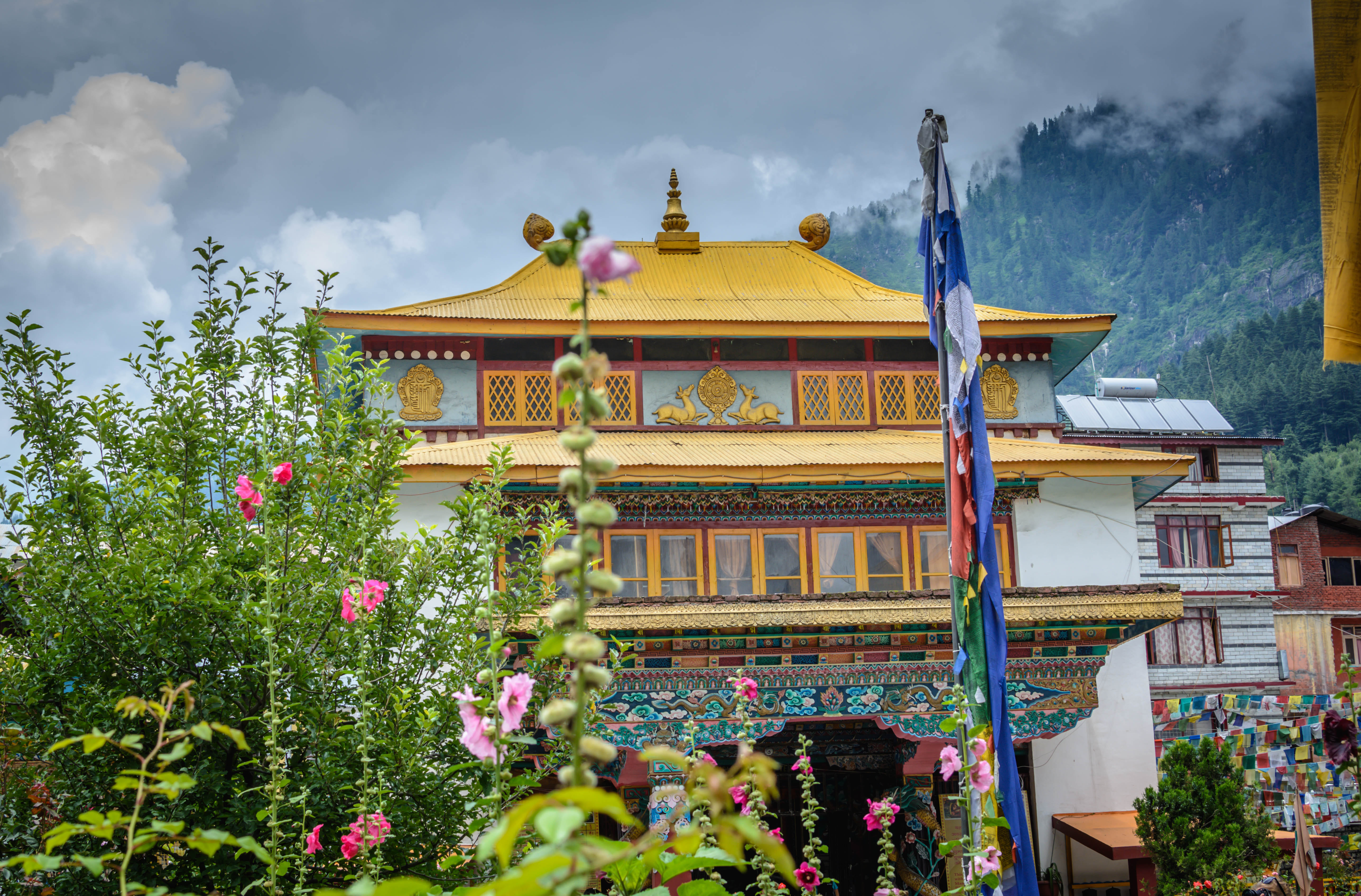 The Gadhan Thekchhokling Gompa Monastery in Manali