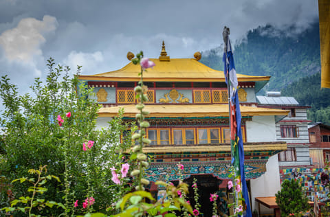 The Gadhan Thekchhokling Gompa Monastery in Manali