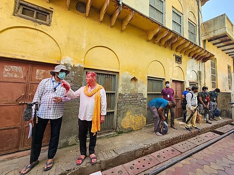 Mehigan celebrating Holi in India