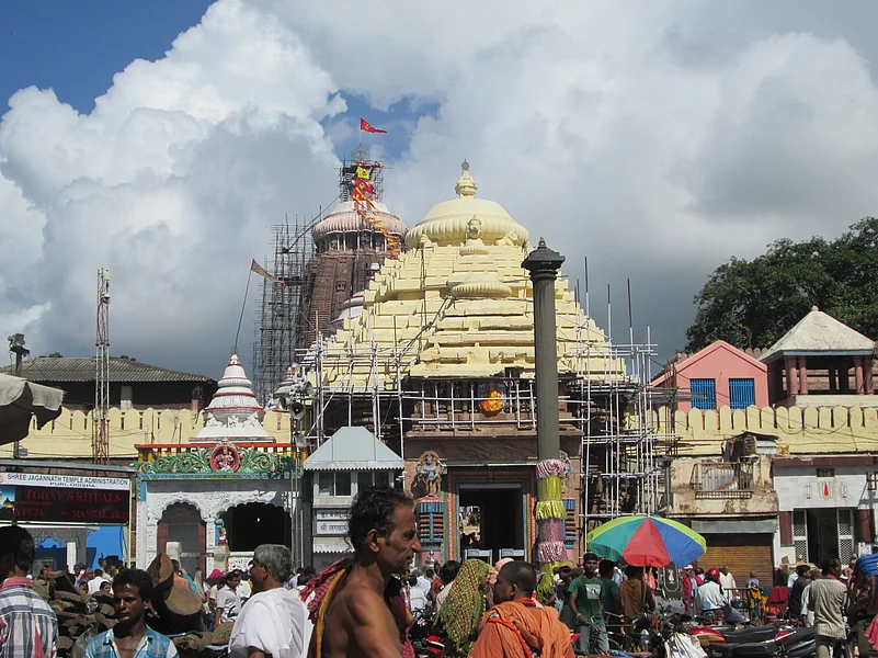 The magnificent Jagannath temple dates back to the 12th century and is one of the most sacred Hindu sites in India