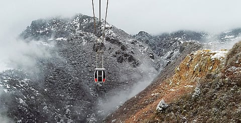 A ropeway ride in Tawang offers a thrilling experience