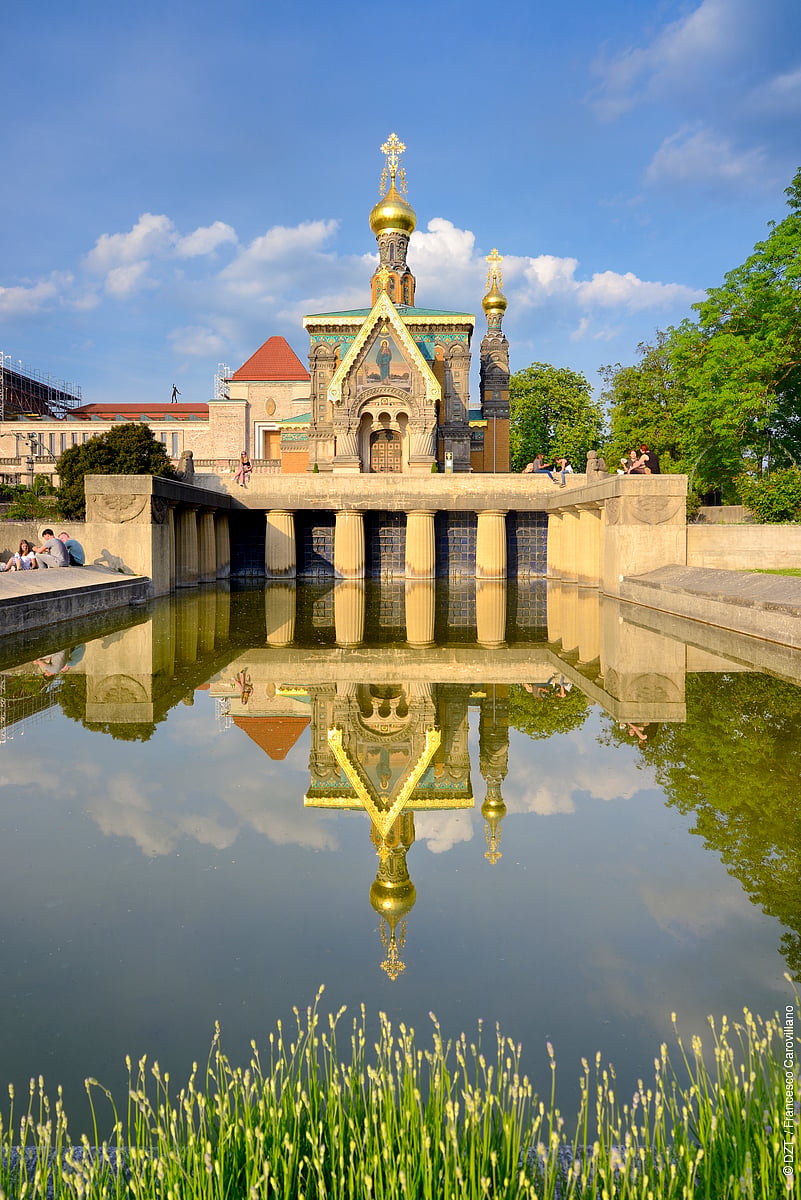 Mathildenhöhe Darmstadt is situated on a hill above the City of Darmstadt in the State of Hesse 