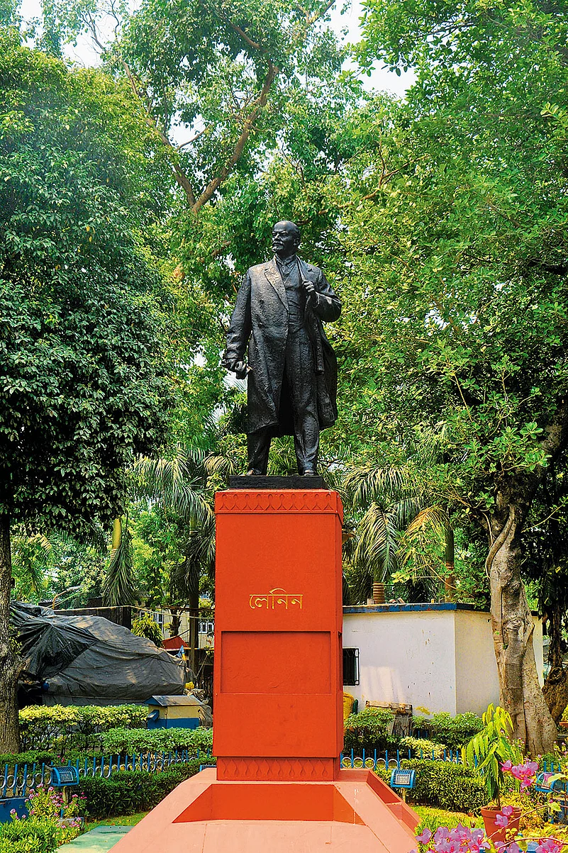 A statue of Lenin in Dharmatala