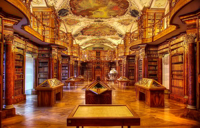 One of the oldest libraries in the world at St. Gallen Switzerland