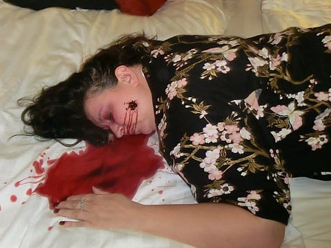 An actor in a murder mystery weekend