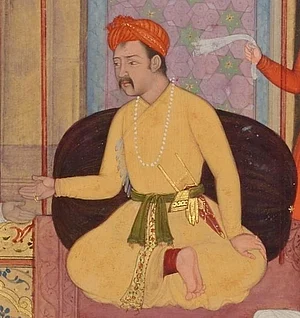 Wikimedia Commons : Emperor Akbar at his court