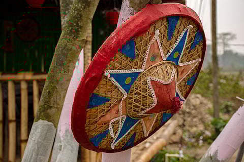 Jaapi Hat was originally used by the farmers and fishermen of Assam to protect themselves from the sun and rain