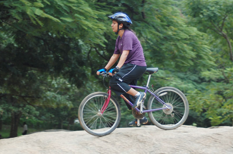 A participant in the Tour of Nilgiris