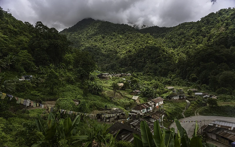 A small village between Balukpong and Tawang, Arunachal Pradesh