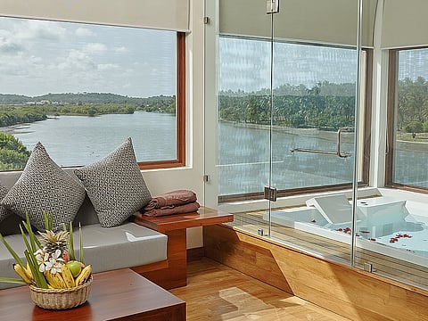 The resort has cosy and stylish rooms with balconies, jacuzzis, and minibars
