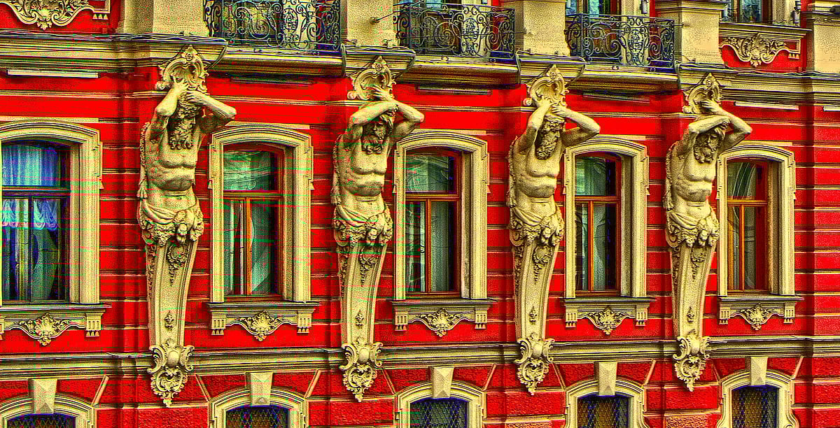 Flickr: Jobove - Reus : Atlas figures on the facade of the Beloselsky-Belozersky Palace in Saint Petersburg