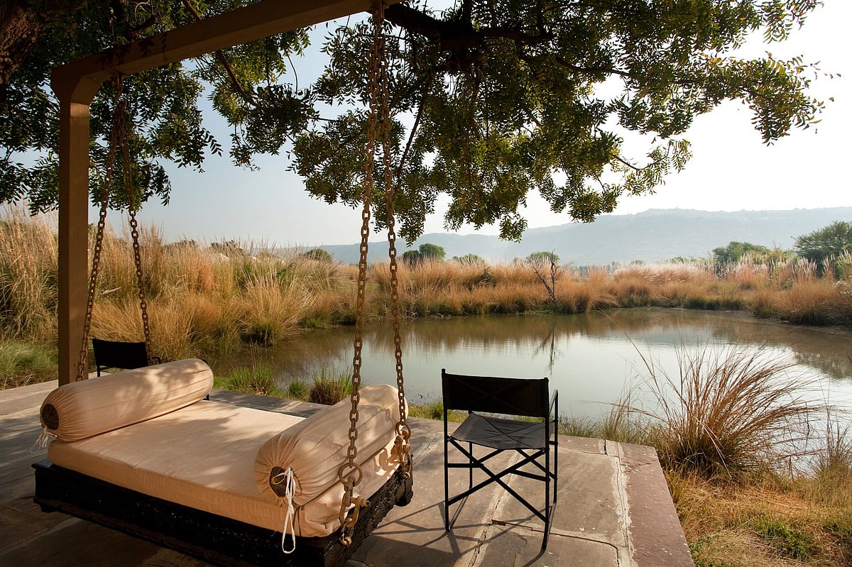 Idyllic setting at Khemvillas in Ranthambore