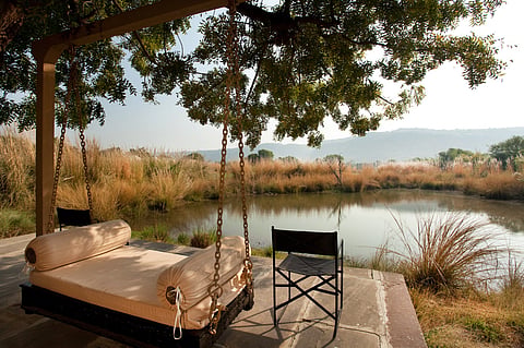 Idyllic setting at Khemvillas in Ranthambore