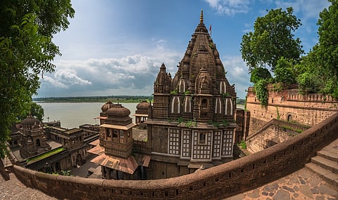 Maheshwar has centuries-old temples, their intricate carvings whispering tales of dynasties past