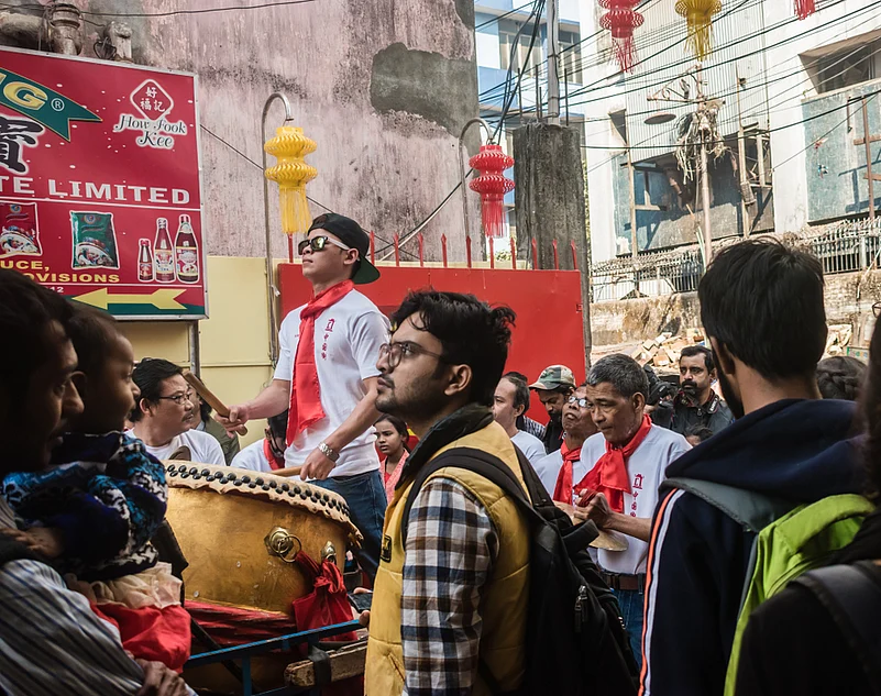 Celebrating the new year at Chinatown