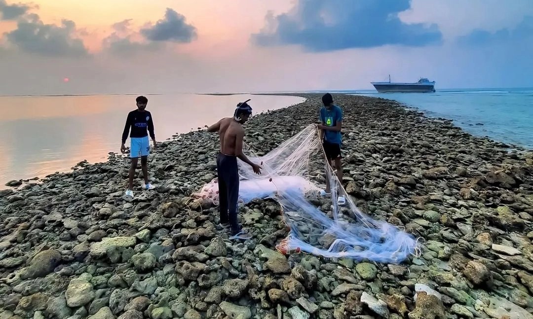 Fishermen on Chetlat Island in Lakshadweep