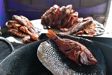 Delicious fish fries sampled on the journey