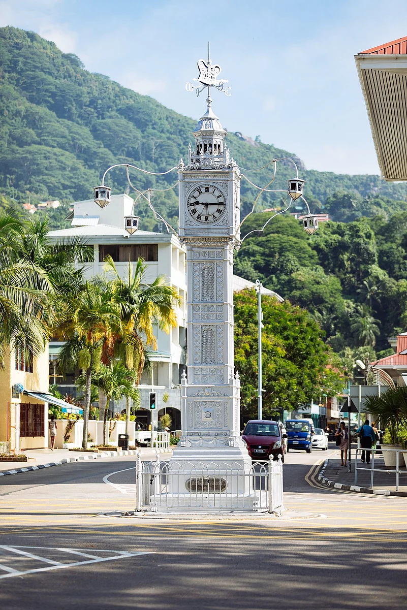 The historic clock tower at the heart of Victoria