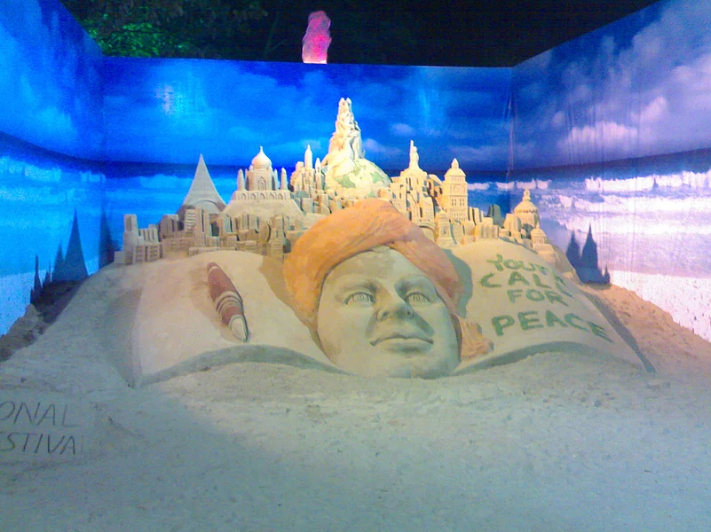 Sand art by Sudarsan Pattnaik