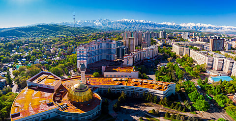 Panoramic view of Almaty city, Kazakhstan