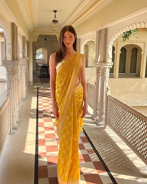 Karlie Kloss shines in an Indian look