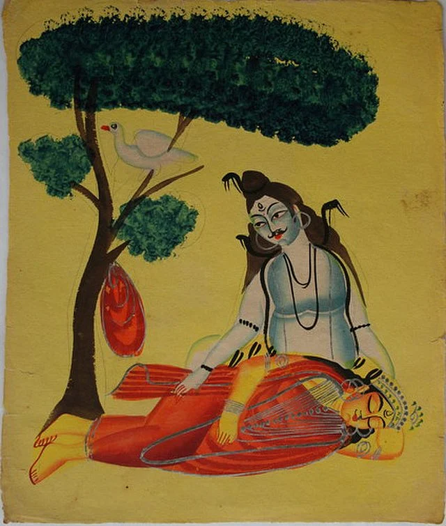 Shiva mourns for his spouse, Sati
