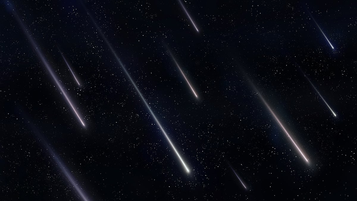 A meteor shower