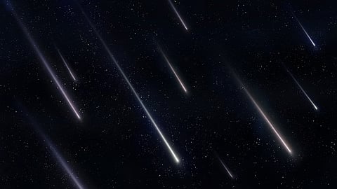 A meteor shower