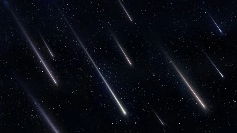 A meteor shower