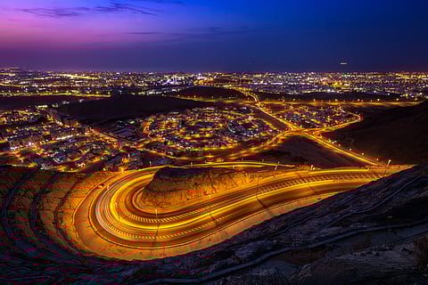 Evening cityscape view of Muscat, Oman