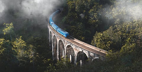 The stunning Nine Arch Bridge in Ella, Sri Lanka