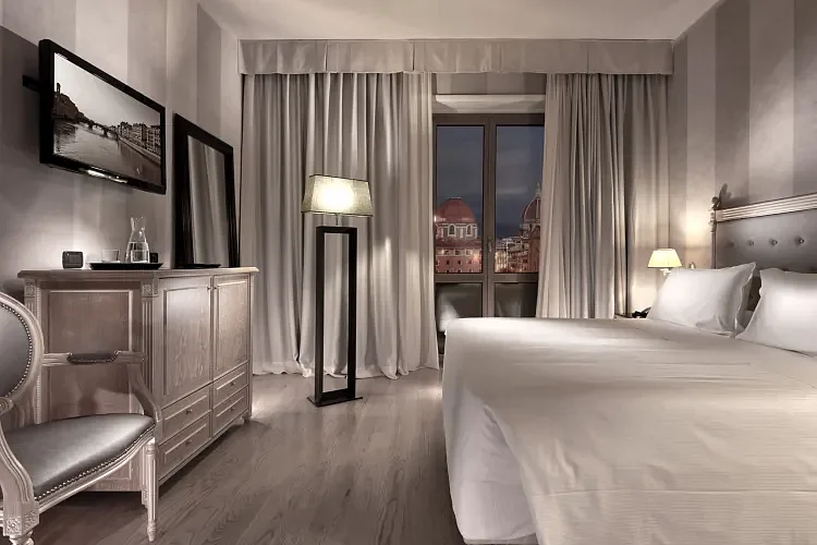 A comfy double with a view at C Hotel Ambasciatori