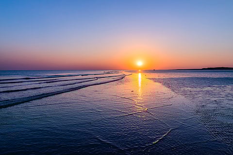 Sunset over Mandvi Beach