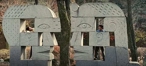 Nora and Hae Sung at MMCA Outdoor Sculpture Park