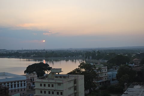Hamirsar Lake is in the centre of Bhuj