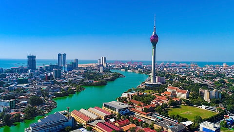 An aerial view of Colombo