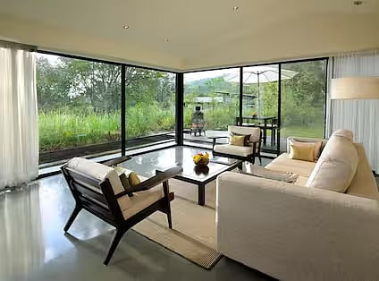 The villas are surrounded by pristine nature