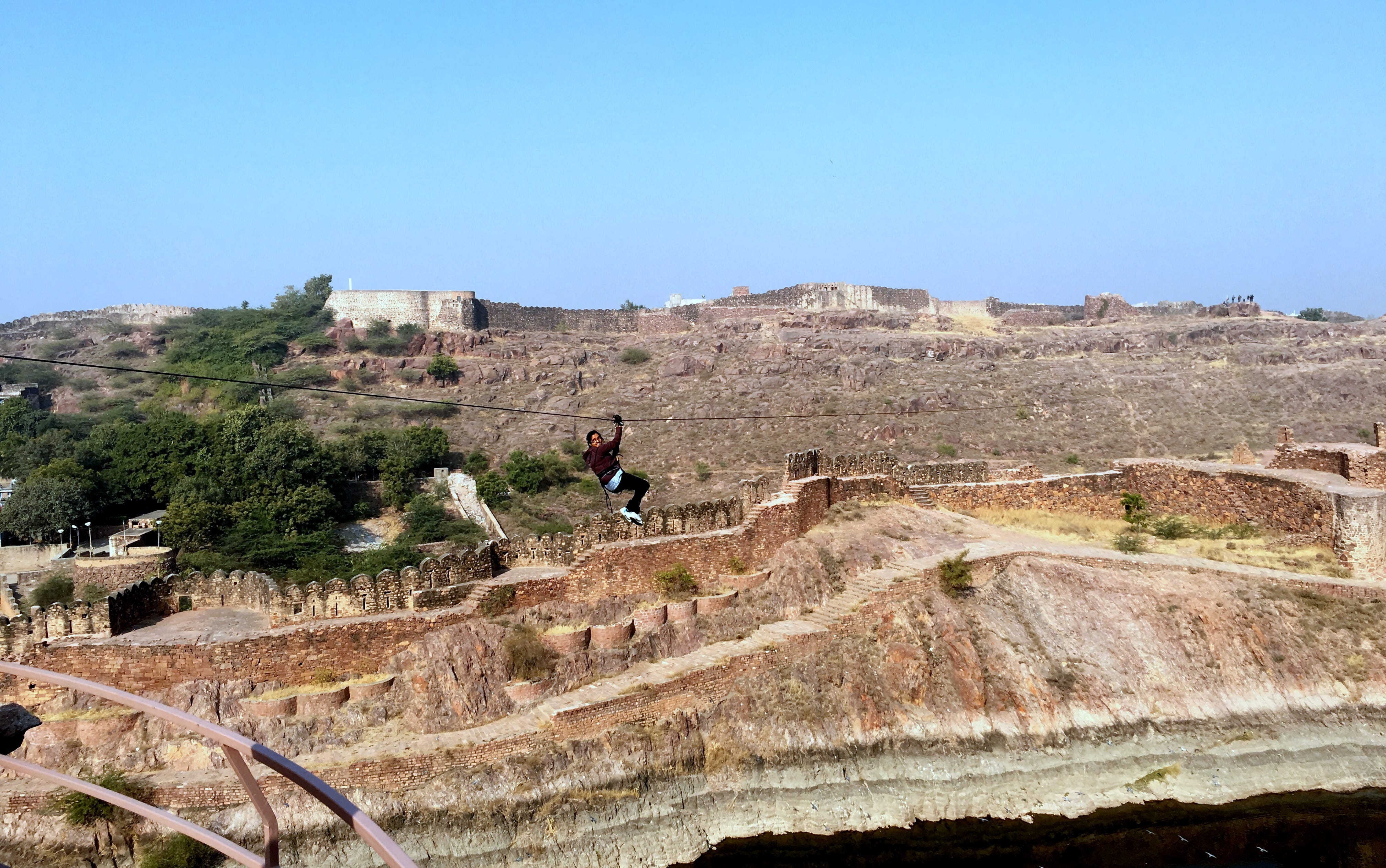 Ziplining at the Mehrangarh Fort in Jodhpur