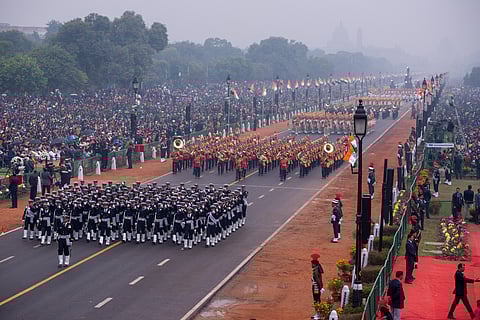 The main attraction of the Republic Day celebrations is the grand parade that takes place at Kartavya Path in New Delhi