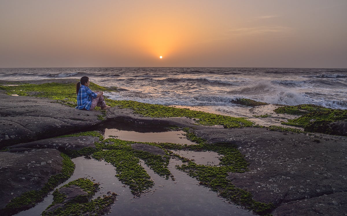 Sunset over Harihareshwar beach 