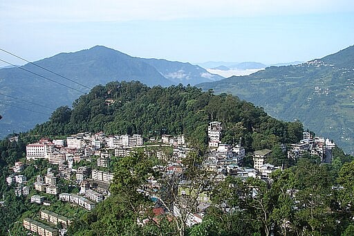 On a clear day, you can get a spectacular view of Mount Kanchedzonga