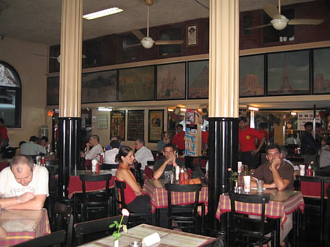 Inside the Leopold Café