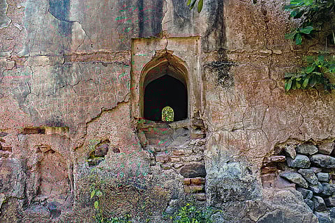 The twin forts lie in ruin inside the forest 