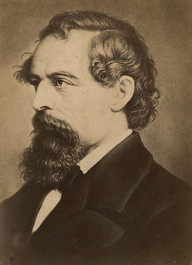 A portrait of novelist Charles Dickens