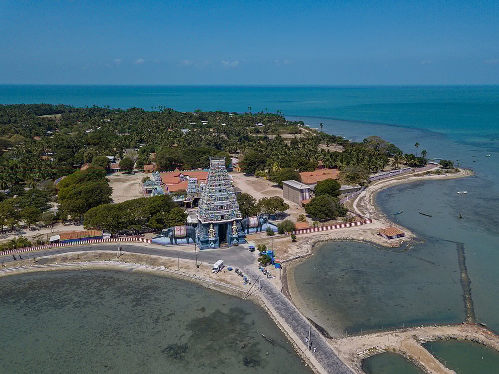 The Naga Pooshani Ambal Kovil on Nainativu Island in the Jaffna region 