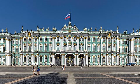 The Winter Palace is now the Hermitage Museum