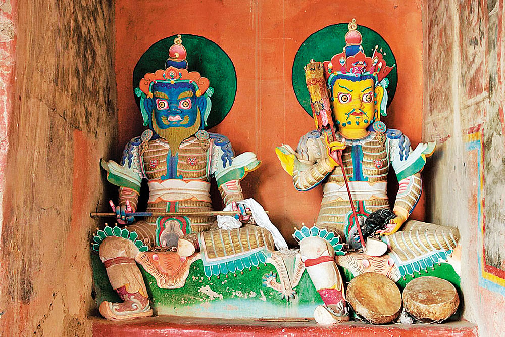 Vajrayana deities in a monastery