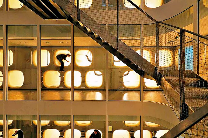 Nine Hours is an original take on capsule hotels that fuses capsules with minimal Ryokan aesthetics