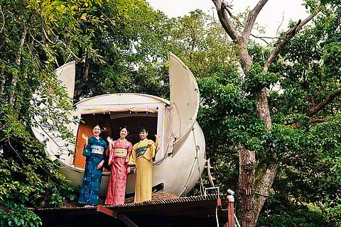 This sustainable subtropical resort offers a 360-degree view of the Higashi jungle